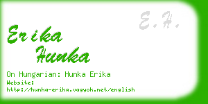 erika hunka business card